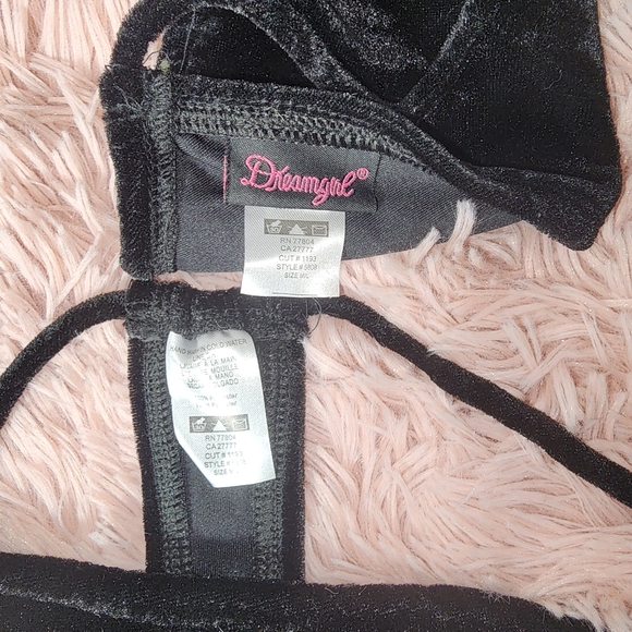 Black Velvet Dreamgirl Halter G-String Strappy Bikini - Picture 8 of 10